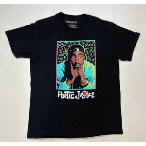 2pac Tupac Shakur Poetic Justice Graphic T-shirt Men Large Black Rap Movie